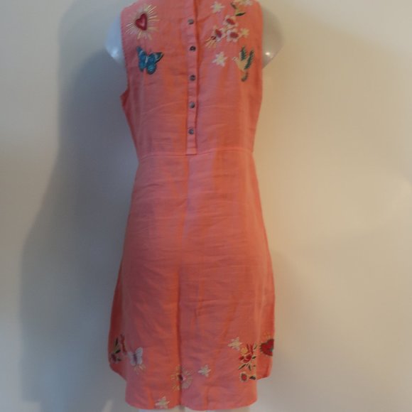 Womens Johnny Was Pink floral Butterfly Dress XS * - Picture 5 of 7